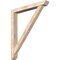 Ekena Millwork Traditional Slat Smooth Bracket w/ Offset Brace, Douglas Fir, 5 1/2"W x 42"D x 48"H BKT0604X42X48TRA06SDF - alternate 1